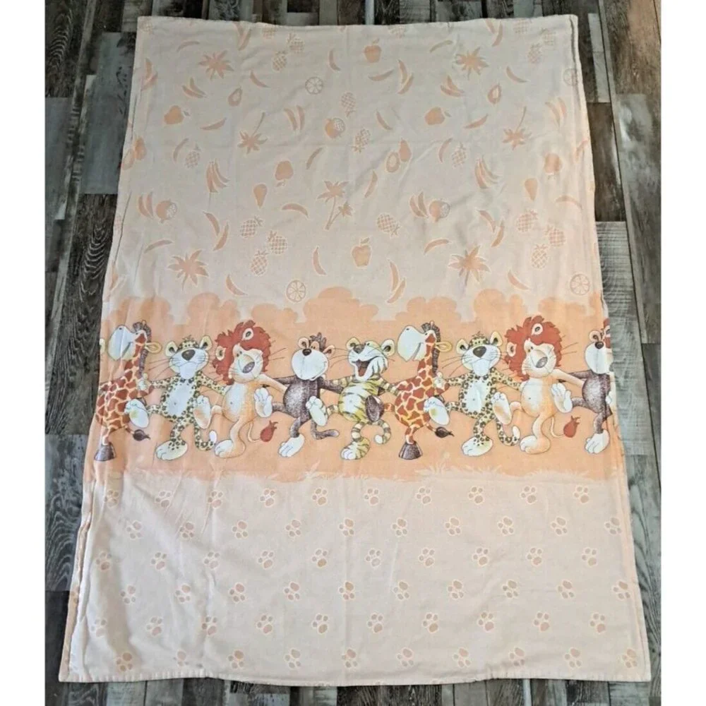 Baby Nursery Duvet & Sheet Set Russian Sleepy Thom K Jungle Animals Orange